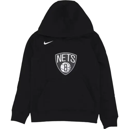 Brooklyn Nets Logo Hoodie Sweatshirt , male, Sizes: L, XL - Nike - Modalova