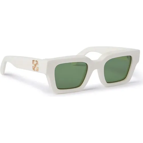Off , Weiße Sonnenbrille International Fit , Damen, Größe: 50 MM - Off White - Modalova