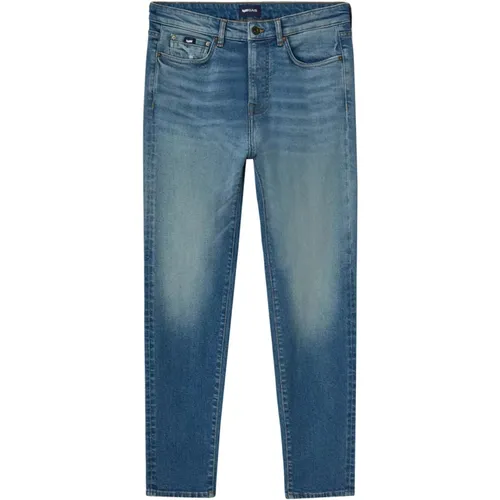 Slim Hellblaue Denim Jeans , Herren, Größe: W32 - GAS - Modalova