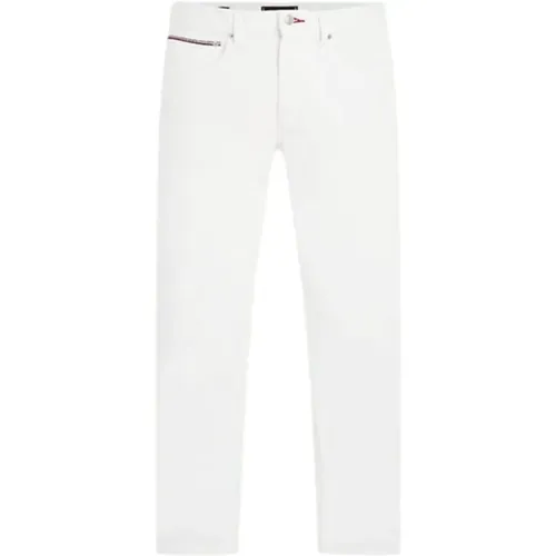 Tapered Houston Weiße Jeans , Herren, Größe: W29 L32 - Tommy Hilfiger - Modalova