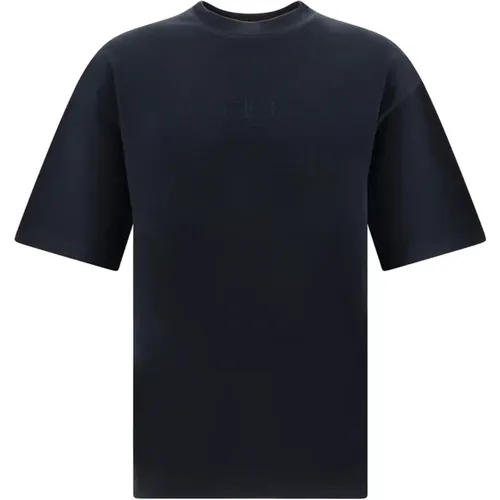 Schwarzes Baumwoll-T-Shirt mit Logo-Detail , Herren, Größe: S - Balenciaga - Modalova