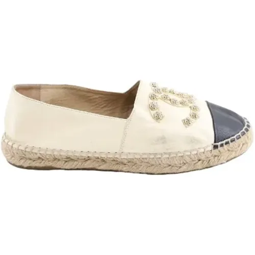 Pre-owned Flats, female, , Size: 9 US Pre-owned Leather espadrilles - Chanel Vintage - Modalova