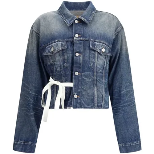 MM6 Maison Margiela バーガンディ デニムジャケット MM6 Maison