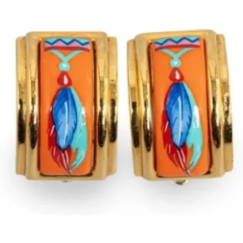 Pre-owned Jewellery, female, , Size: ONE SIZE Pre-owned Metal earrings - Hermès Vintage - Modalova