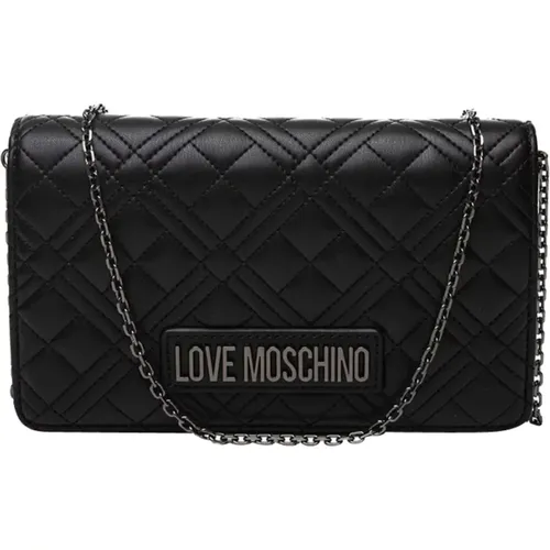 Quilted Logo Crossbody Bag , female, Sizes: ONE SIZE - Love Moschino - Modalova