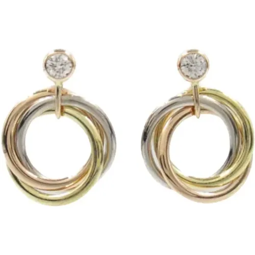 Pre-owned Jewellery, female, , Size: ONE SIZE Pre-owned Gold earrings - Cartier Vintage - Modalova