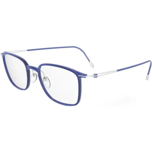 Glasses, unisex, , Size: 48 MM Indigo Matte Eyewear Frames Lite Spirit - Silhouette - Modalova