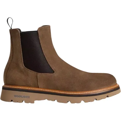 Chelsea Boots, male, , Size: 7 1/2 US Suede Chelsea Boots - Woolrich - Modalova