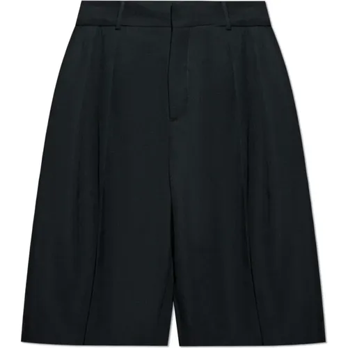 Casual Shorts, male, , Size: S Wool pleated shorts - Balmain - Modalova