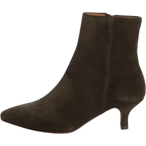 Military Style Suede Ankle Boots , female, Sizes: 6 UK, 6 1/2 UK, 4 1/2 UK, 8 UK - Anthology Paris - Modalova