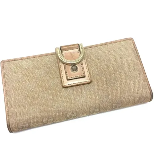 Pre-owned Wallets, female, , Size: ONE SIZE Pre-owned Canvas wallets - Gucci Vintage - Modalova