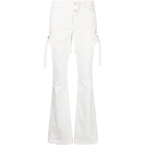 Garter-Strap Bootcut Trousers , female, Sizes: M - Courrèges - Modalova