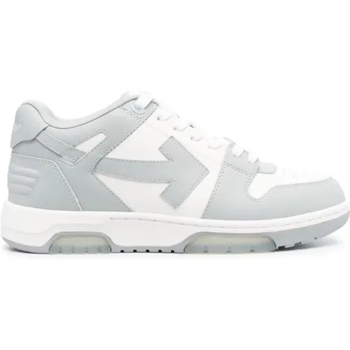 Grey Low-Top Sneakers with Arrows Motif , male, Sizes: 6 UK - Off White - Modalova
