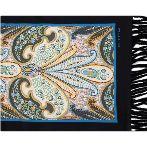 Silk Paisley Floral Scarf , female, Sizes: ONE SIZE - ETRO - Modalova