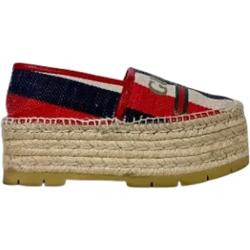 Pre-owned Flats, female, , Size: 4 US Pre-owned Canvas espadrilles - Gucci Vintage - Modalova