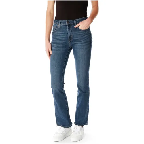 Levi's, 725 High Rise Bootcut Jeans , Damen, Größe: W28 L34 - Levis - Modalova