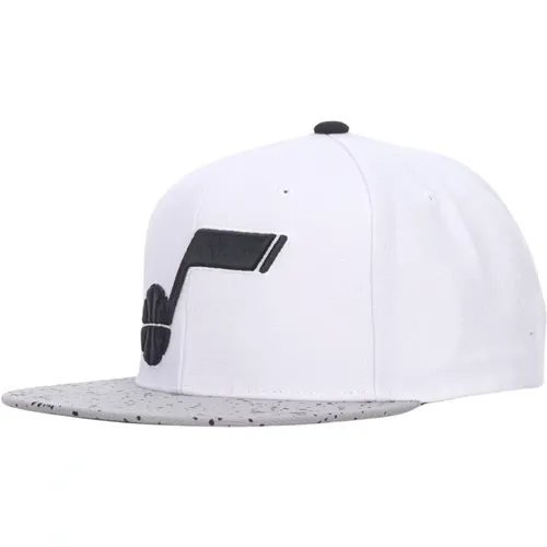 Caps, male, , Size: ONE SIZE Utah Jazz Snapback Cap /Silver - Mitchell & Ness - Modalova