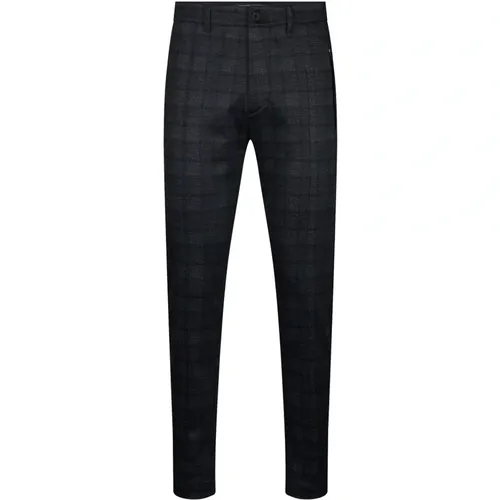 Stretch Grey Checkered Trousers - Modern Style and Comfort , female, Sizes: W34 L34, W32 L34, W30 L34 - drykorn - Modalova