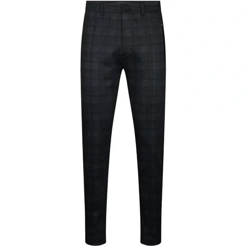 Stretch Grey Checkered Trousers - Modern Style and Comfort , female, Sizes: W34 L34, W32 L34, W33 L34, W30 L34 - drykorn - Modalova