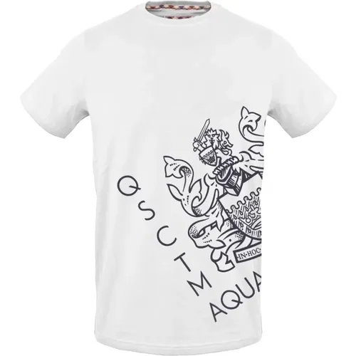 Solid Cotton Round Neck T-Shirt - Aquascutum - Modalova
