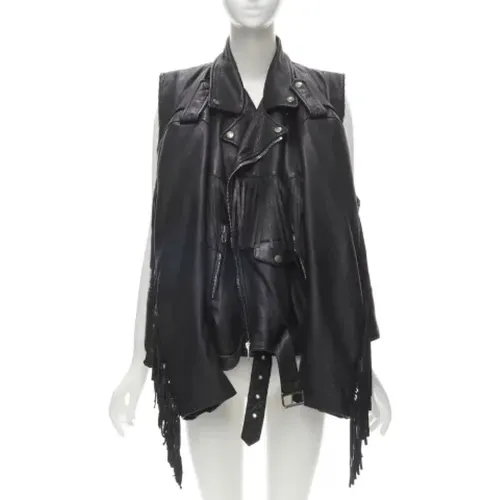 Pre-owned Leather outerwear , female, Sizes: S - Balenciaga Vintage - Modalova