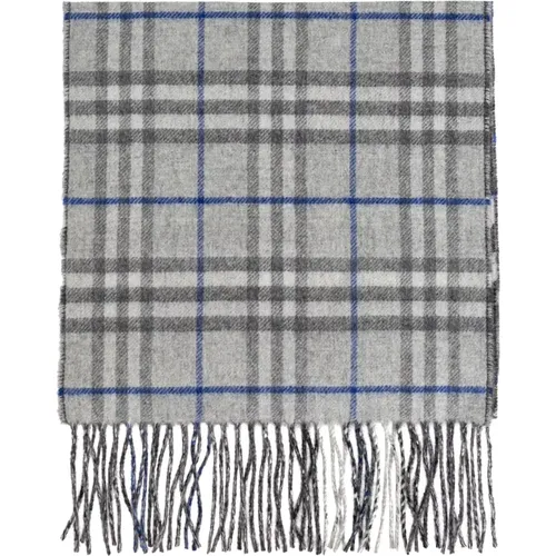 Winter Scarves, unisex, , Size: ONE SIZE Cashmere scarf with fringes - Burberry - Modalova