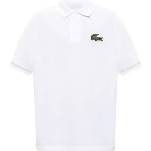 Logo Polo Shirt, Baumwoll Kurzarm Design , Herren, Größe: 2XL - Lacoste - Modalova