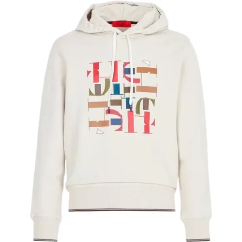 Hoodies, male, , Size: L Embroidered Hoodie with Deconstructed Initials - Carolina Herrera - Modalova