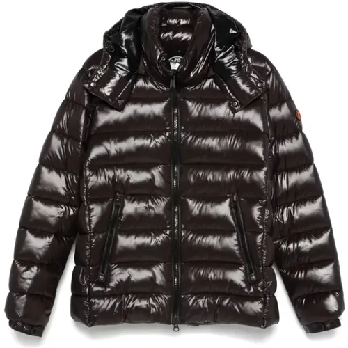 Coffee Quilted Puffer Jacket , male, Sizes: L, M, XL - Save The Duck - Modalova