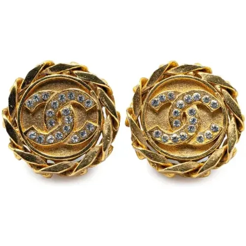 Pre-owned Jewellery, female, , Size: ONE SIZE Pre-owned Metal earrings - Chanel Vintage - Modalova