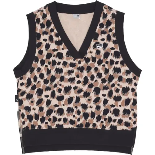 Sleeveless Downtown Vest All Over Print , female, Sizes: XS, S, M - Puma - Modalova