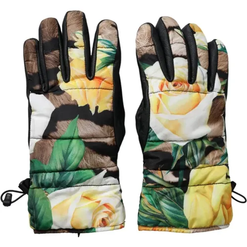 Blumige Handgelenklänge Handschuhe Italien - Dolce & Gabbana - Modalova