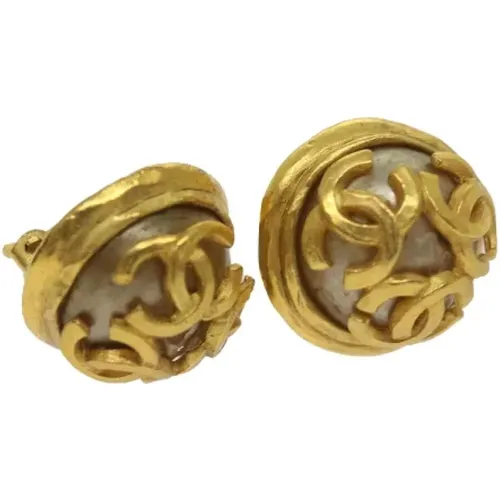 Pre-owned Jewellery, female, , Size: ONE SIZE Pre-owned Metal earrings - Chanel Vintage - Modalova