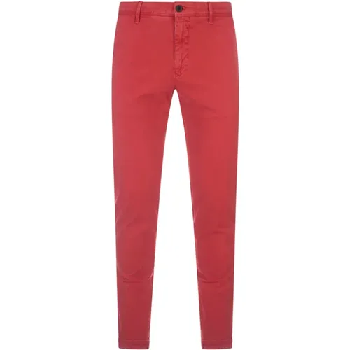 Slim Fit Stretch Gabardine Trousers , male, Sizes: W33, W35, W34, W36 - Incotex - Modalova