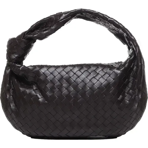 Leather Shoulder Bag with Intrecciato Motif , female, Sizes: ONE SIZE - Bottega Veneta - Modalova