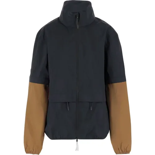 Winter Jackets, female, , Size: L Two-Tone Nylon Jacket with Integrated Hood - Autry - Modalova