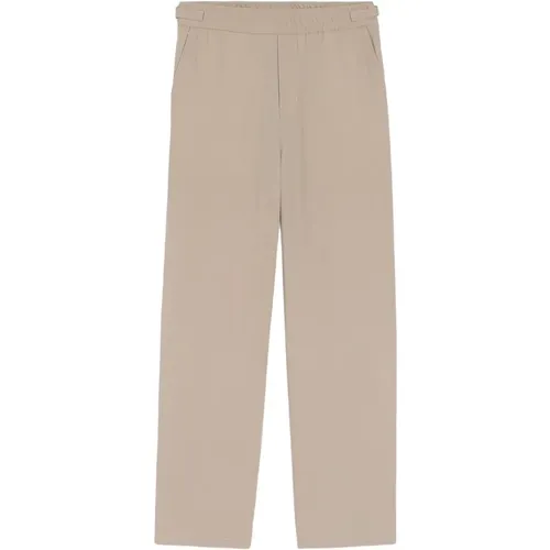 Straight Trousers, male, , Size: L Elasticated Waistband Rear Patch Pockets - Ami Paris - Modalova