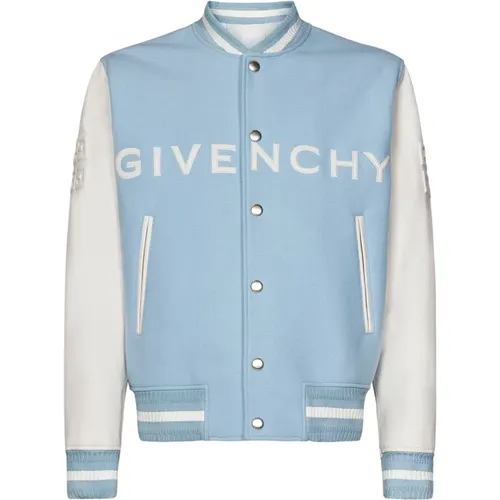 Leather Sleeves Bomber Jacket , male, Sizes: L, M - Givenchy - Modalova