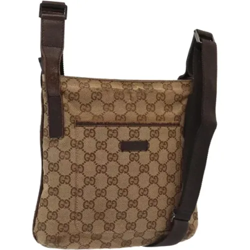 Pre-owned Cross Body Bags, female, , Size: ONE SIZE Pre-owned Canvas shoulder-bags - Gucci Vintage - Modalova