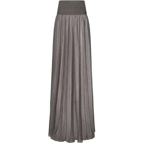 Womens Clothing Skirts Grey Ss24 , female, Sizes: S, XS - Malo - Modalova
