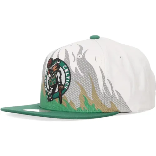 Caps, male, , Size: ONE SIZE Boston Celtics Flat Visor Cap - Mitchell & Ness - Modalova