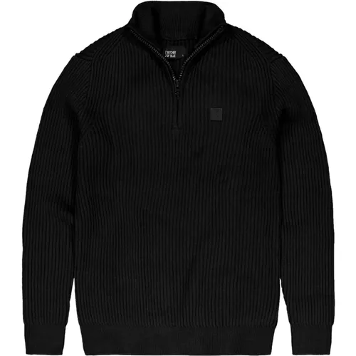 Dünn Mk. 2 Half Zip Pullover Schwarz , Herren, Größe: M - Butcher of Blue - Modalova