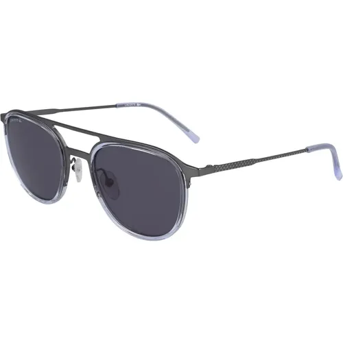 Stilvolle Sonnenbrille in Grau/Transparent , unisex, Größe: 54 MM - Lacoste - Modalova