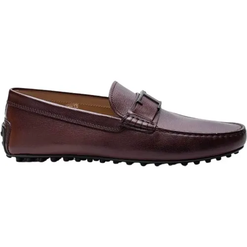 Braune Wildleder-Loafers , Herren, Größe: 44 EU - TOD'S - Modalova