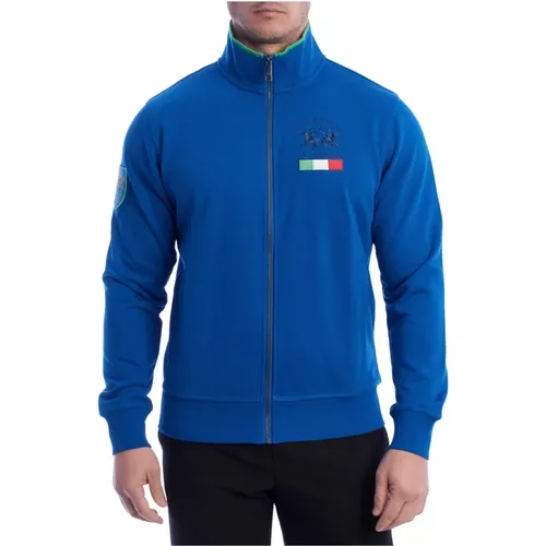 Zip-throughs, male, , Size: M Zip-up Sweatshirt with Classic Design - LA MARTINA - Modalova