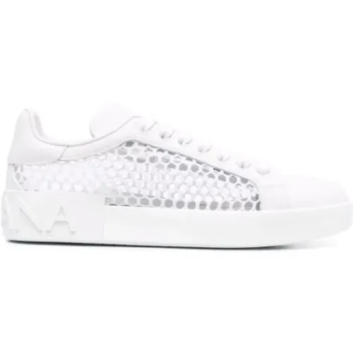 Mesh-Panelled Logo Sneakers , female, Sizes: 6 1/2 UK, 6 UK - Dolce & Gabbana - Modalova