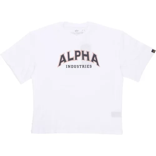 T-Shirts, male, , Size: XL College Tee Short Sleeve T-Shirt - alpha industries - Modalova