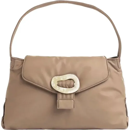 Nylon Handtasche mit Harz Schnalle , Damen, Größe: ONE Size - Hvisk - Modalova