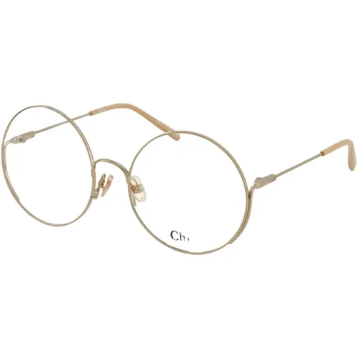 Glasses, unisex, , Size: L Retro Round Gold Optical Glasses - Chloé - Modalova