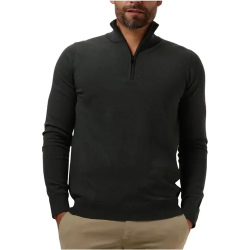 Grüner Half Zip Pullover für Männer - SAINT STEVE - Modalova